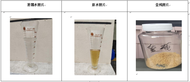 低溫蒸發(fā)濃縮結晶設備處理取樣照片